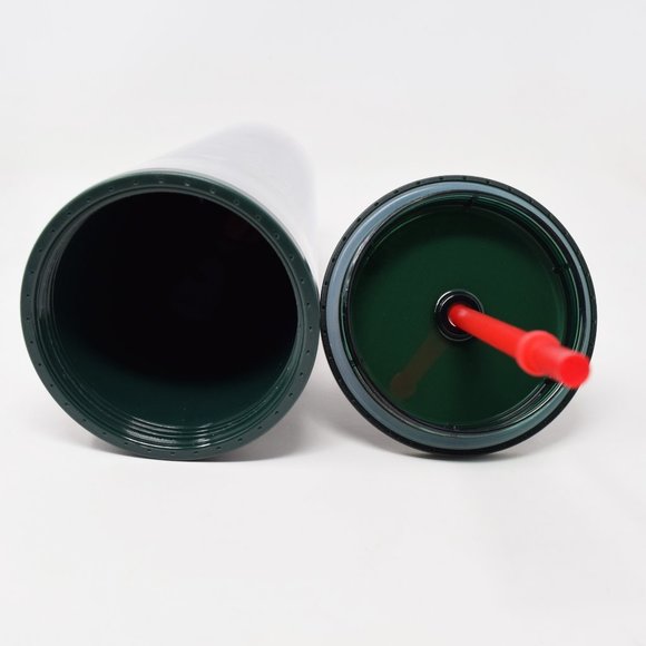 Starbucks Holiday 2022 Poinsettia Venti Tumbler Flower Straw Topper Rosette New - Picture 15 of 15